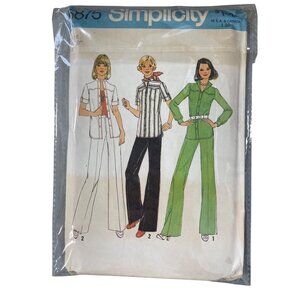 70s Simplicity 6875 Vintage Sewing Pattern Size 16 Shirt Jacket and Pants UNCUT